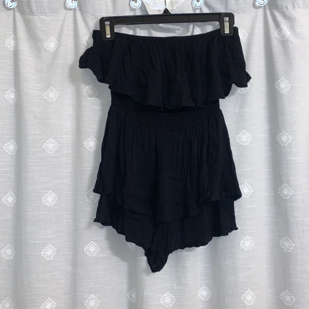 Black Ruffle Romper - Picture 2 of 3